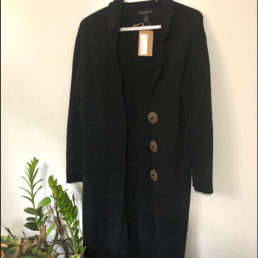 Pure & Co long black sweater